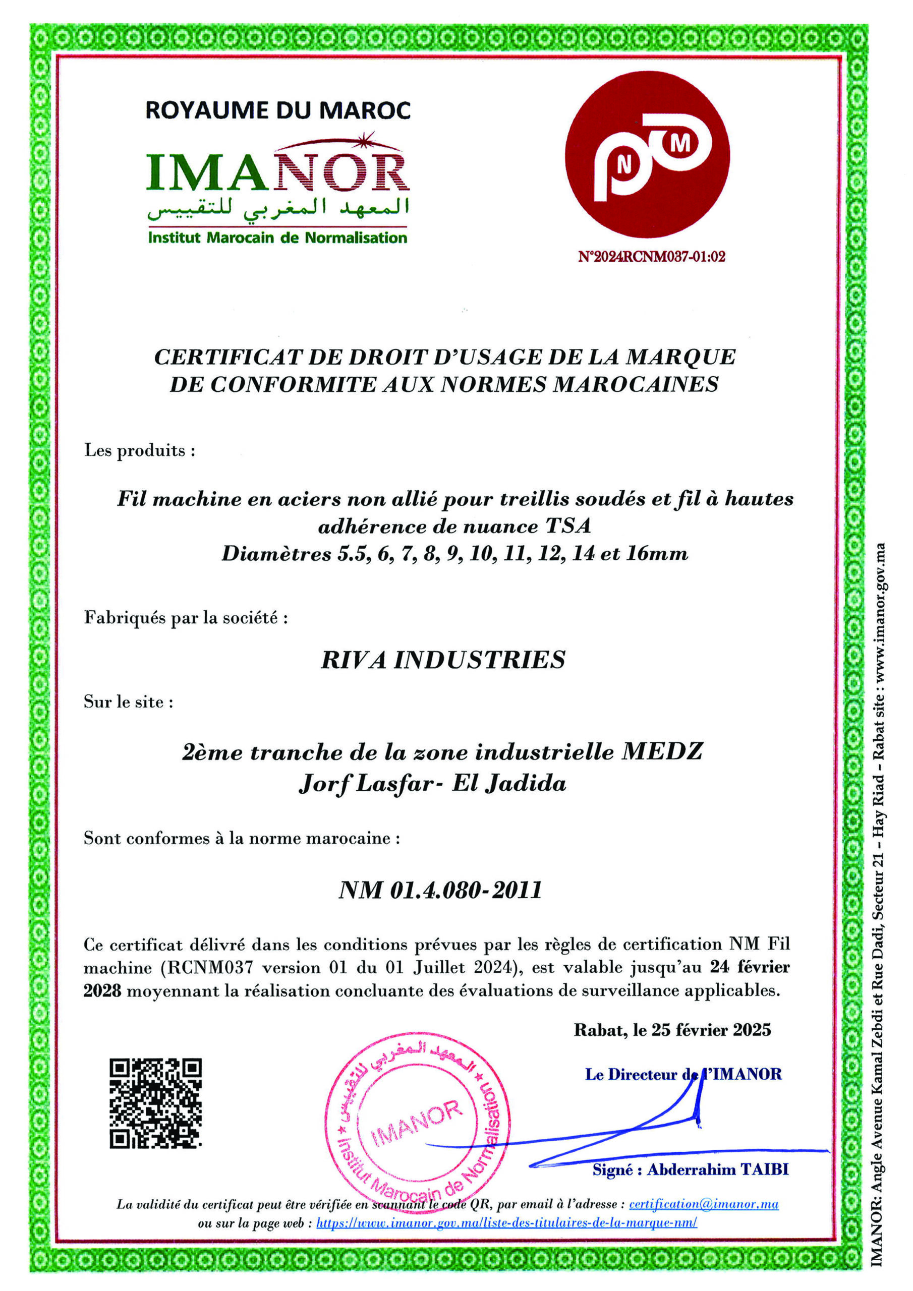 Certifications 1 Certificat_RIVA INDUSTRIES_V02 Fil Machine-1 copy